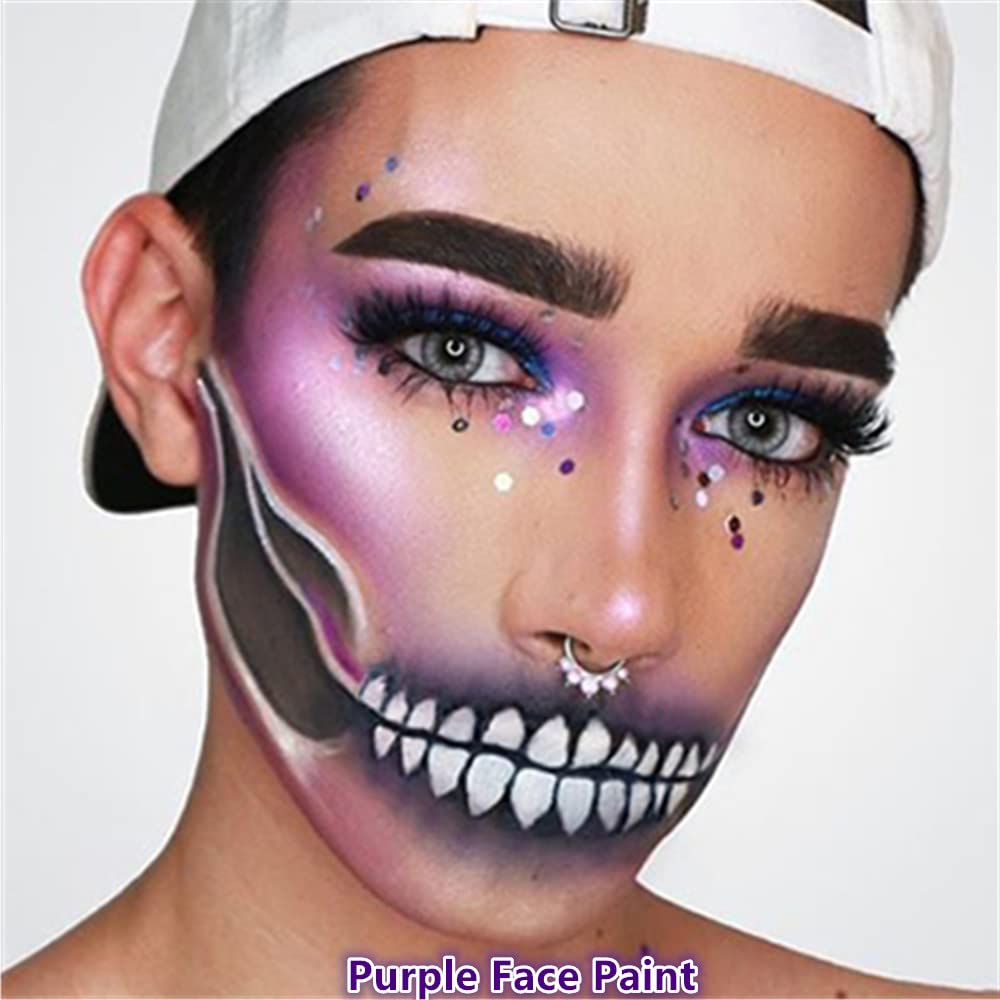 Go Ho Makeup Deep Purple Cream-Blendable Stick-Purple Eye Black Face Body Paint Professional Sfx Makeup Ursula Face Paint,Baseba