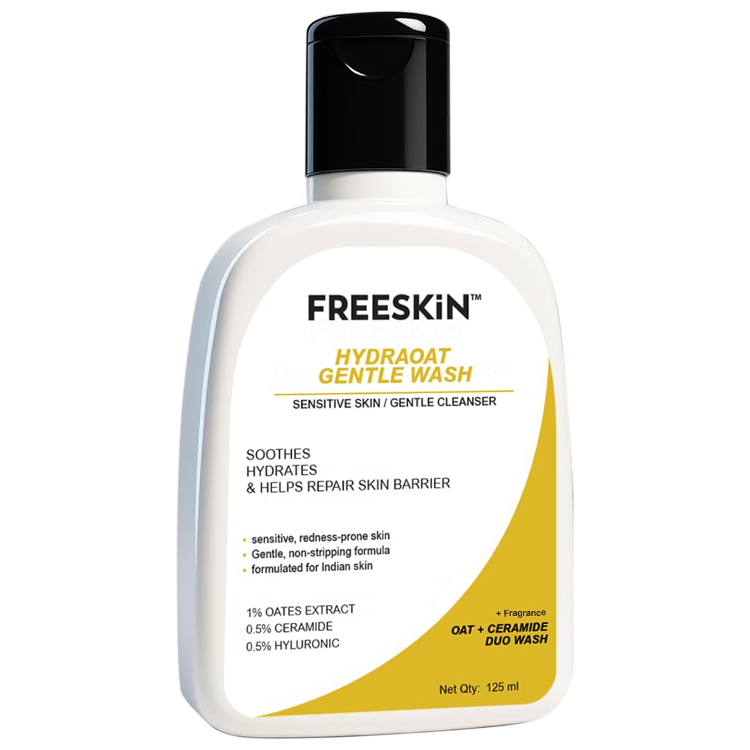 Freeskin Hydraoat Gentle Face Wash For Sensitive Skin | Soothes, Hydrates & Repairs Skin Barrier | NonStripping Cleanser For Re