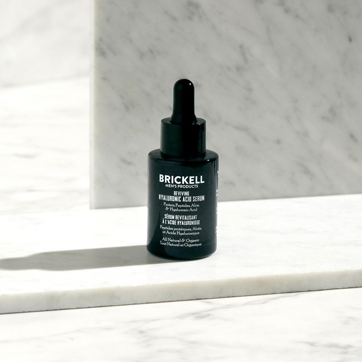 Brickell Men'S Anti Aging Hyaluronic Acid Serum For Face, Reviving Day Serum For Men, Natural And Organic Face Serum With Protei