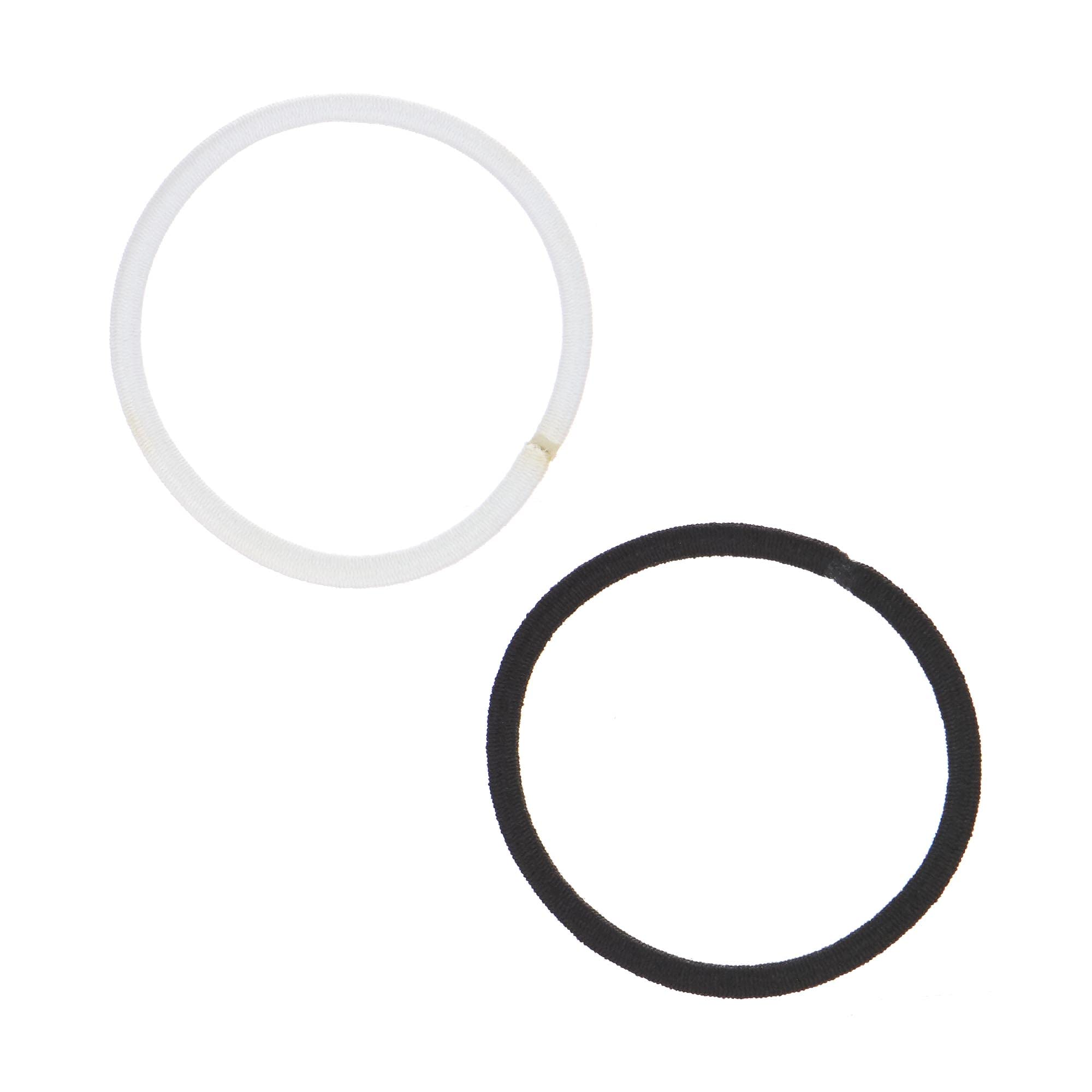 Expressions 216-Piece Hair Ties, 4mm Elastics Black & White Value Pack, No Metal Durable Ponytail Holders for Women, Suitable fo