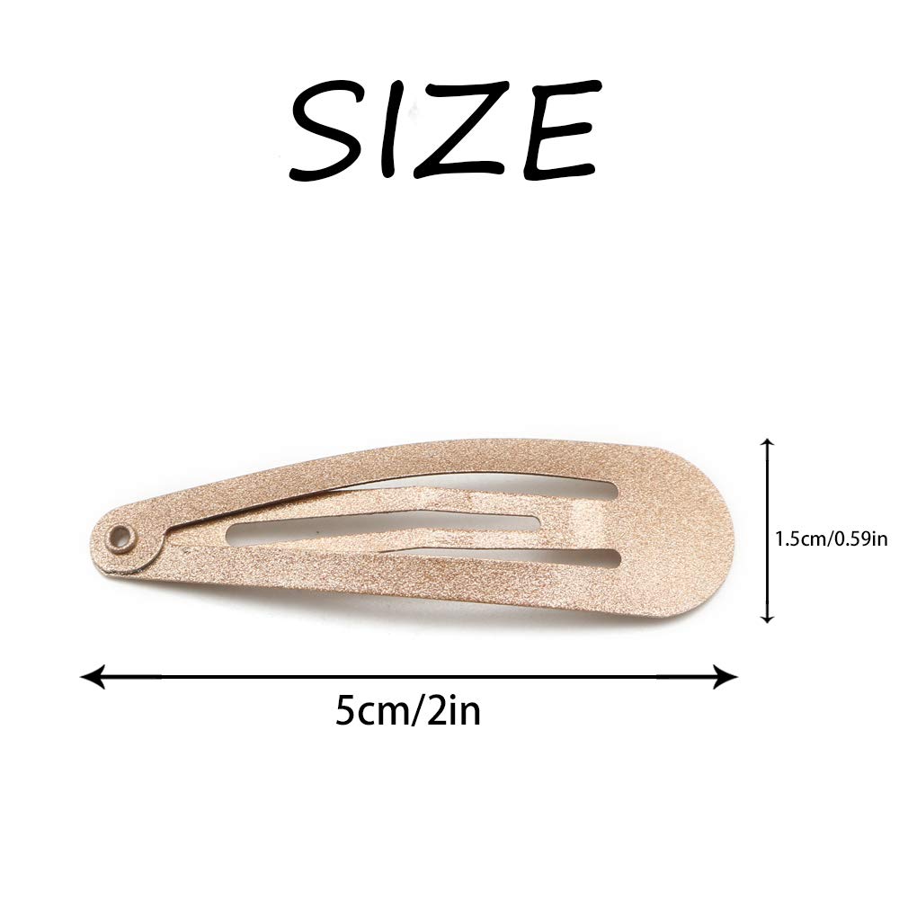 Dofash 5Cm/2In Metal Snap Hair Clips For Women Hair Barrettes Hair Grips Hair Accessories Girls Hair Clips 12 Count/Caramel Blon