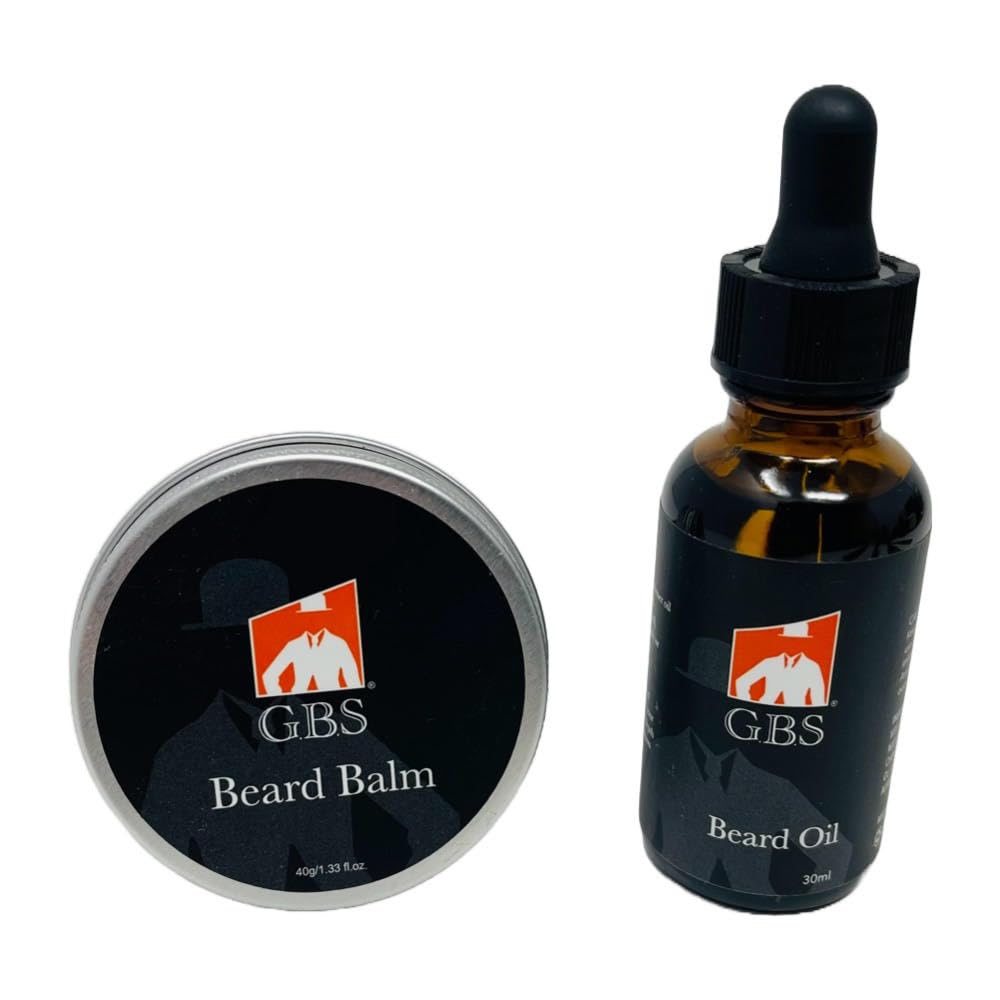 G.B.S Beard Grooming Set Includes Beard Oil, Beard Balm, 3'' Boar Bristle Brush, 7 Inches Dressing Comb, 5 Inches Shave Razor An