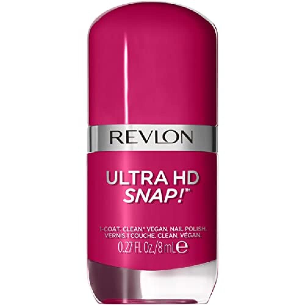 REVLON Ultra HD Snap Nail Polish, Glossy Nail Color, 100% Vegan Formula, No Base and Top Coat Needed, 029 Berry Bliss, 0.27 Fl O