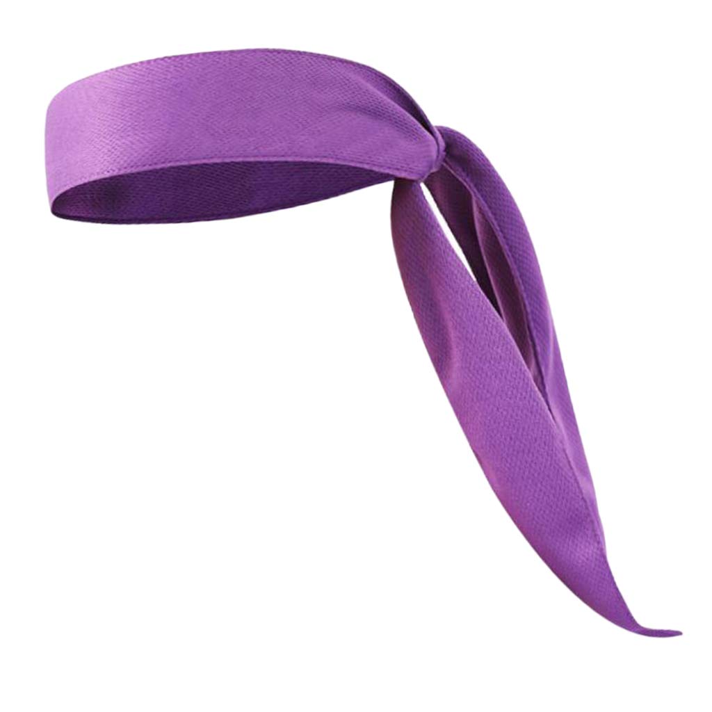Atorse Men Women Sports Headband Tennis Running Fitness Sweatband Hairband Purple