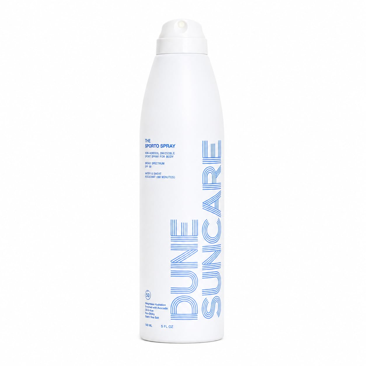 DUNE Sporto Spray SPF 50 Sunscreen for Body, Non Aerosol, 5.5 Fl Oz
