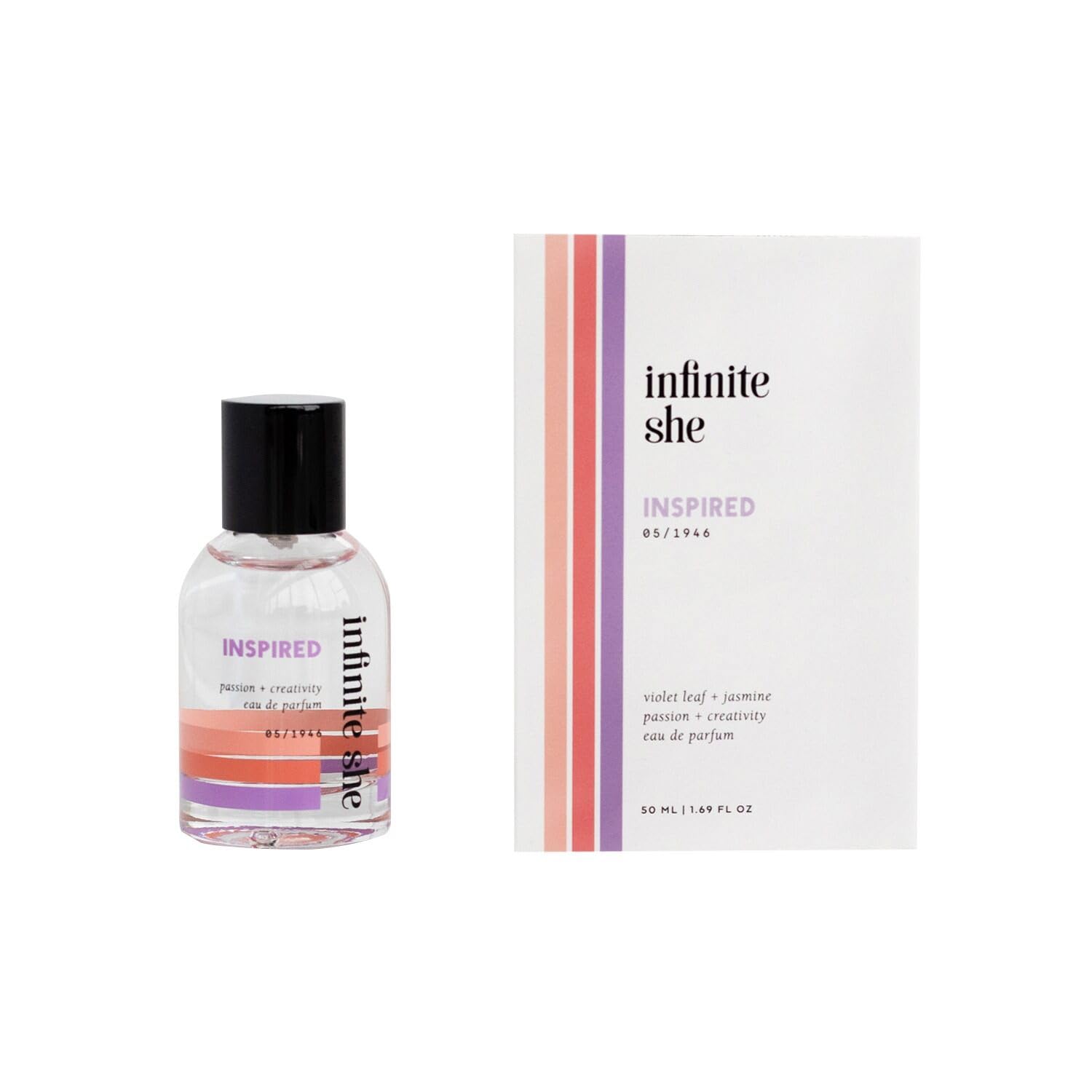 Infinite She Eau de Parfum, Violet Leaf & Jasmine, 1.69 Fl Oz, Vegan & Paraben Free Women's Fragrance