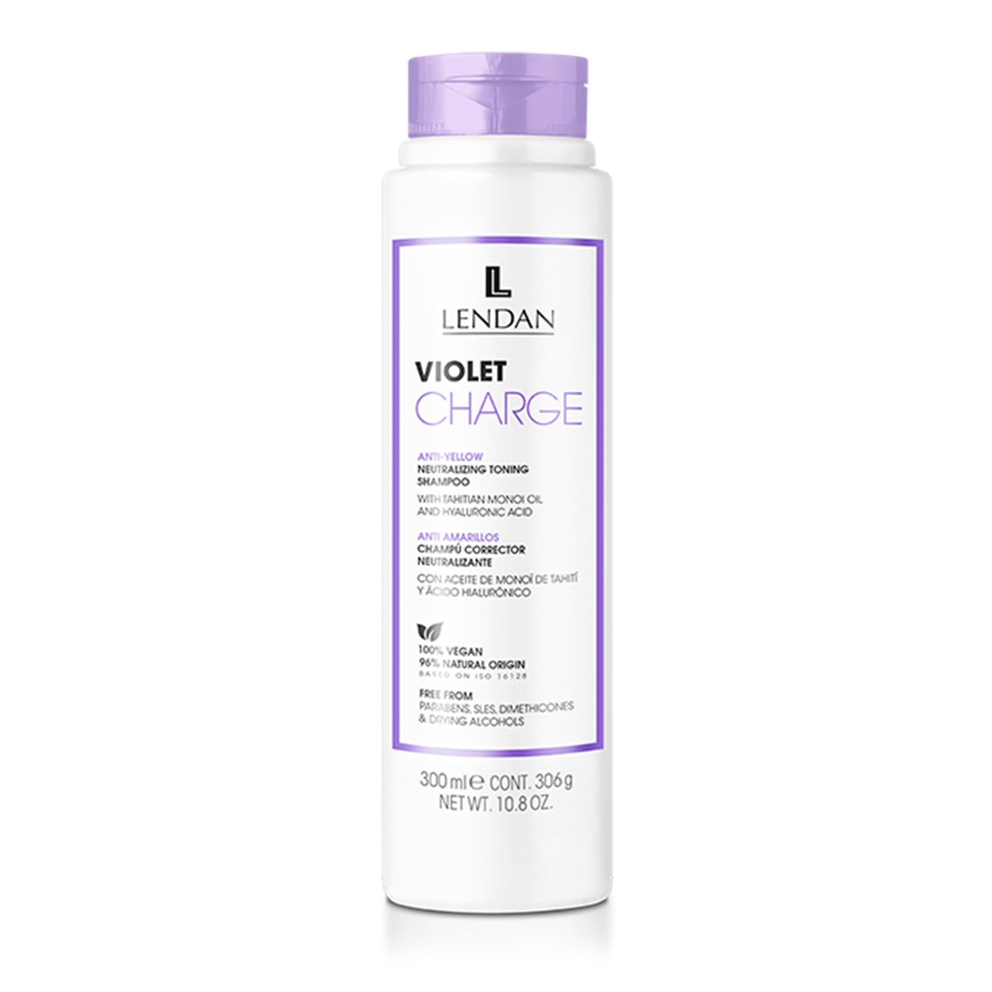 Lendan - Purple Shampoo - Violet Charge Shampoo - 300 ml - With Violet Pigments - Color Correcting - Neutralizes Yellow Tones - 
