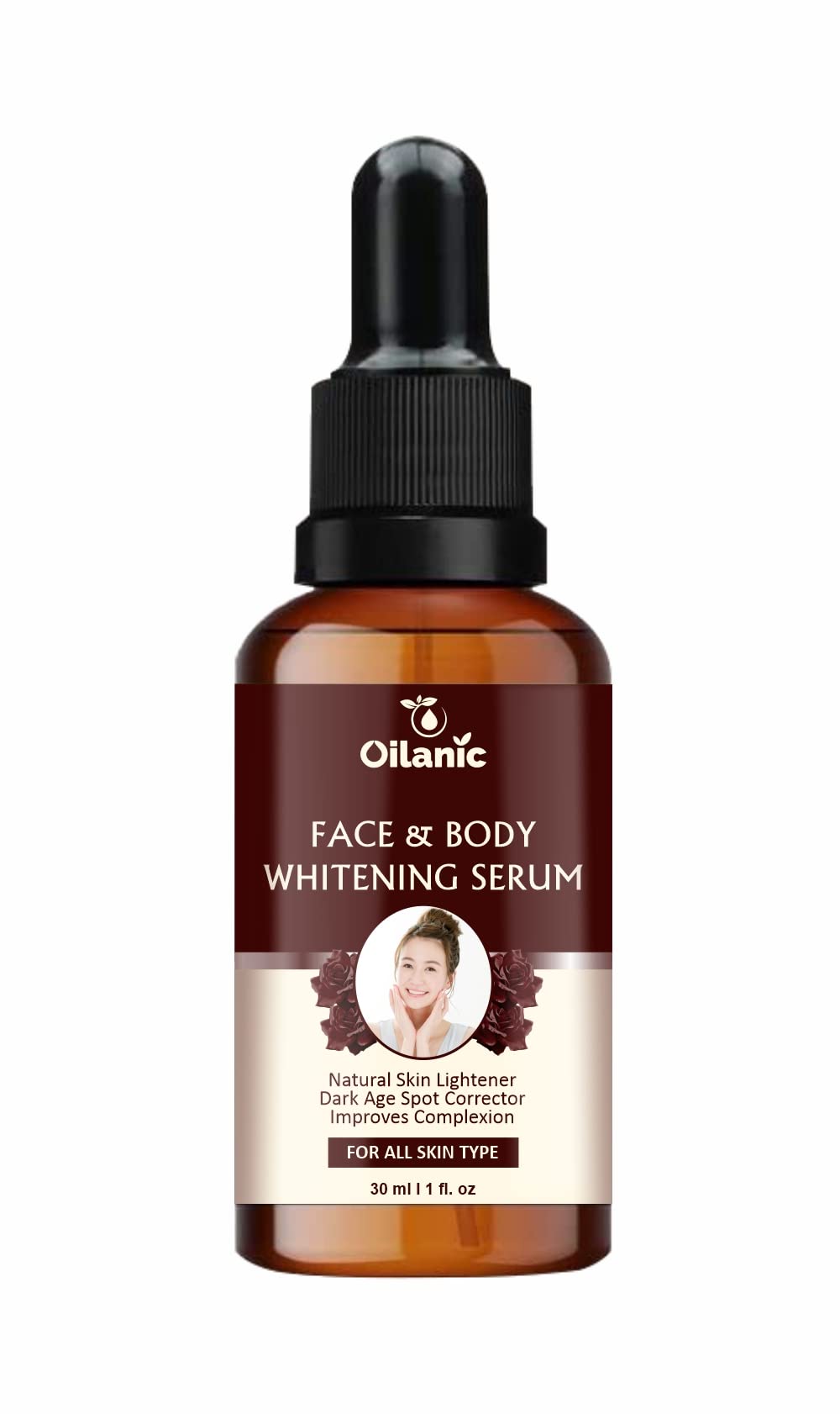 Oilanic Face & Body Lightening Serum (Pack Of 1, 30Ml) | Hydrating & Nourishing Formula | Lightweight, NonGreasy | Maintains Sk