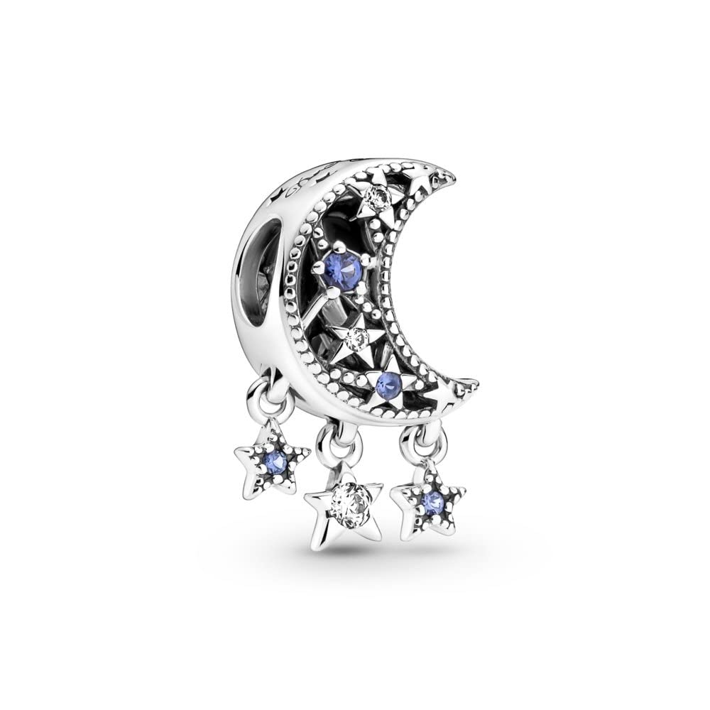 Pandora Star & Crescent Moon Charm Bracelet Charm Moments Bracelets - Stunning Women's Jewelry - Gift for Women - Made with Ster