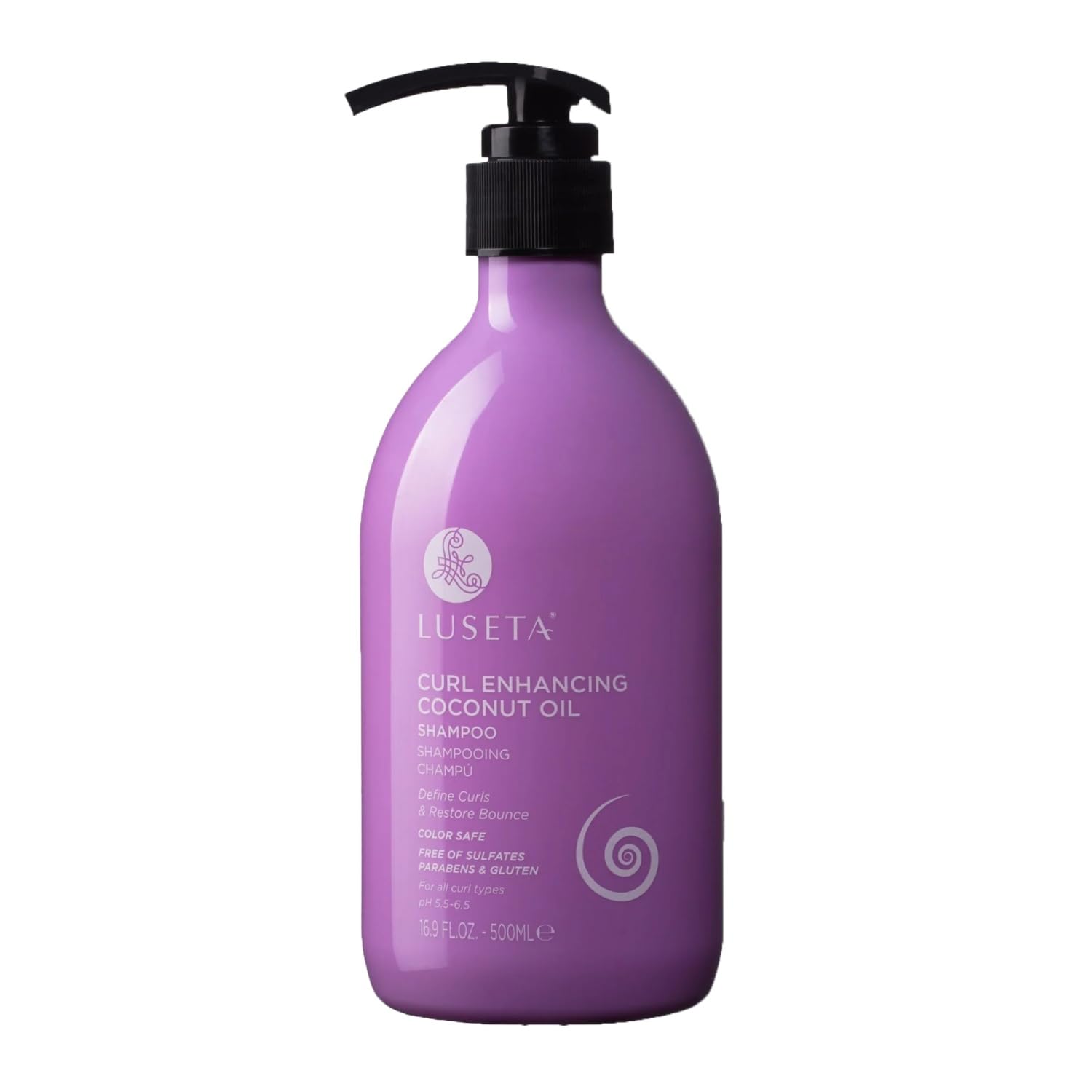 Luseta Curl Enhancing Shampoo Nourishing and Moisturizing for Curly Hair, Repair Damaged Hair, Restore Bounce 16.9 Oz, Gluten Fr