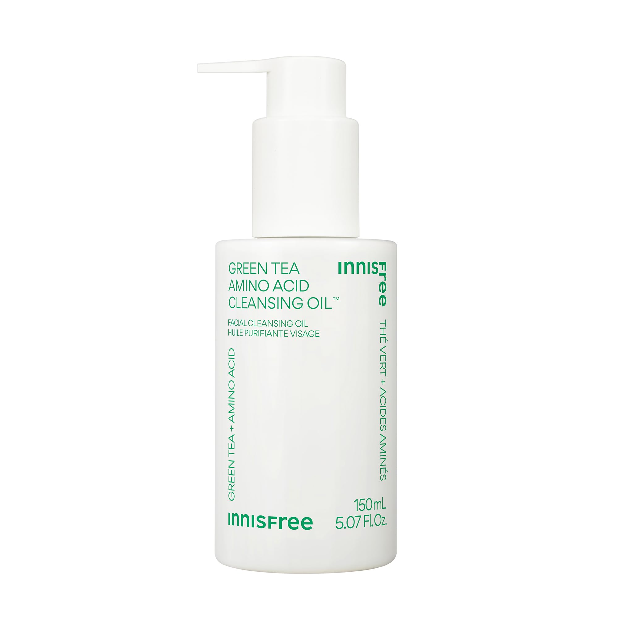 Innisfree Green Tea Amino Acid Cleansing Oil, Hydrating Korean Cleansing Oil With Jojoba Oil For Removing Makeup And Sunscreen