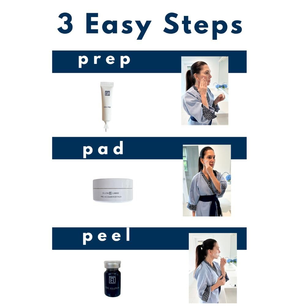 Ellen Lange Retexturizing Skin Peel Kit - At Home Glycolic Chemical Facial Treatment