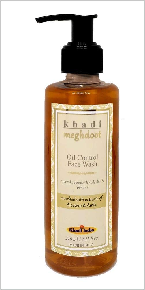 Khadi Meghdoot Oil Control Face Wash With Aloe Vera And Amla Natural Deep Cleansing For Oily & AcneProne Skin, Removes Dirt, Ex