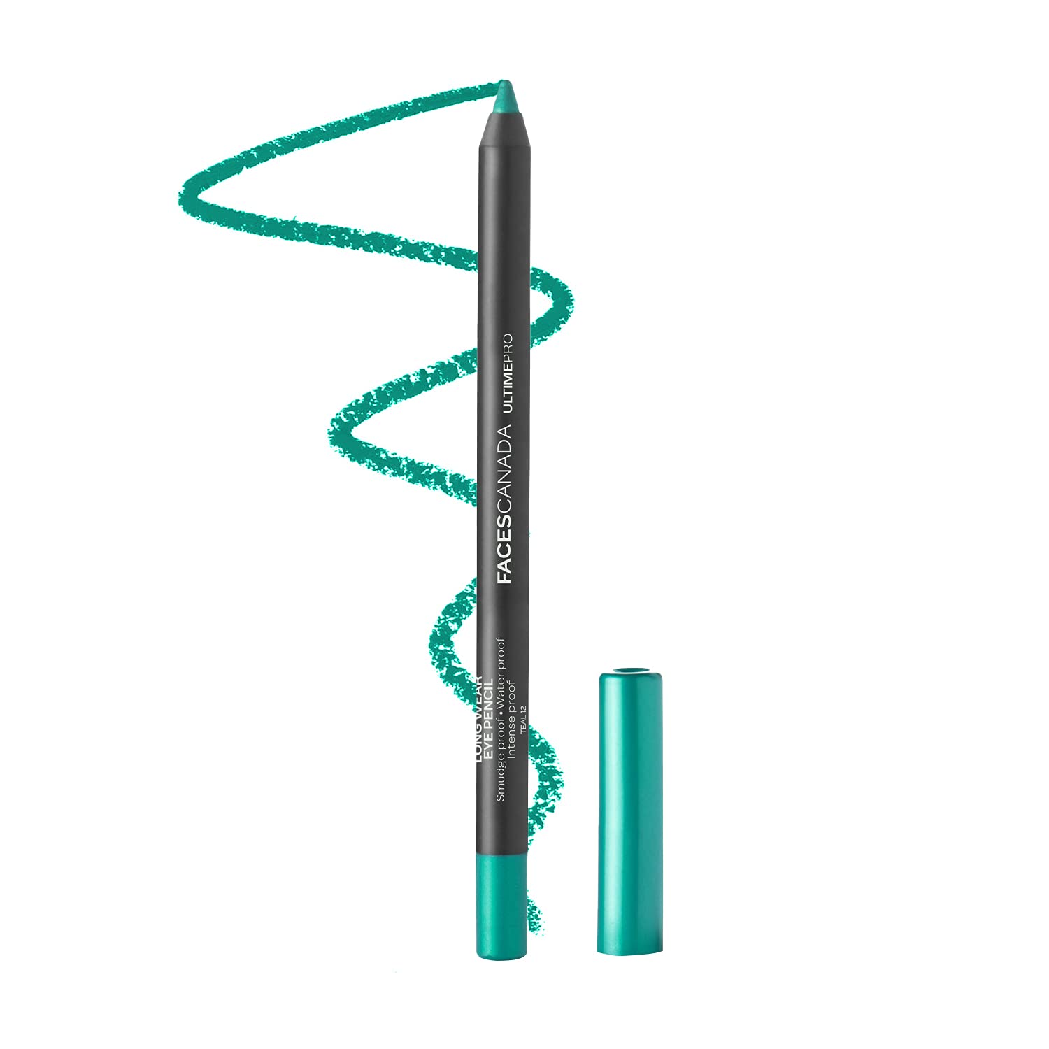 Facescanada Ultime Pro Eyeliner Pencil - Teal | 8 Hour Long Lasting | Smooth One Stroke Application | Soft Blendable Formula | W