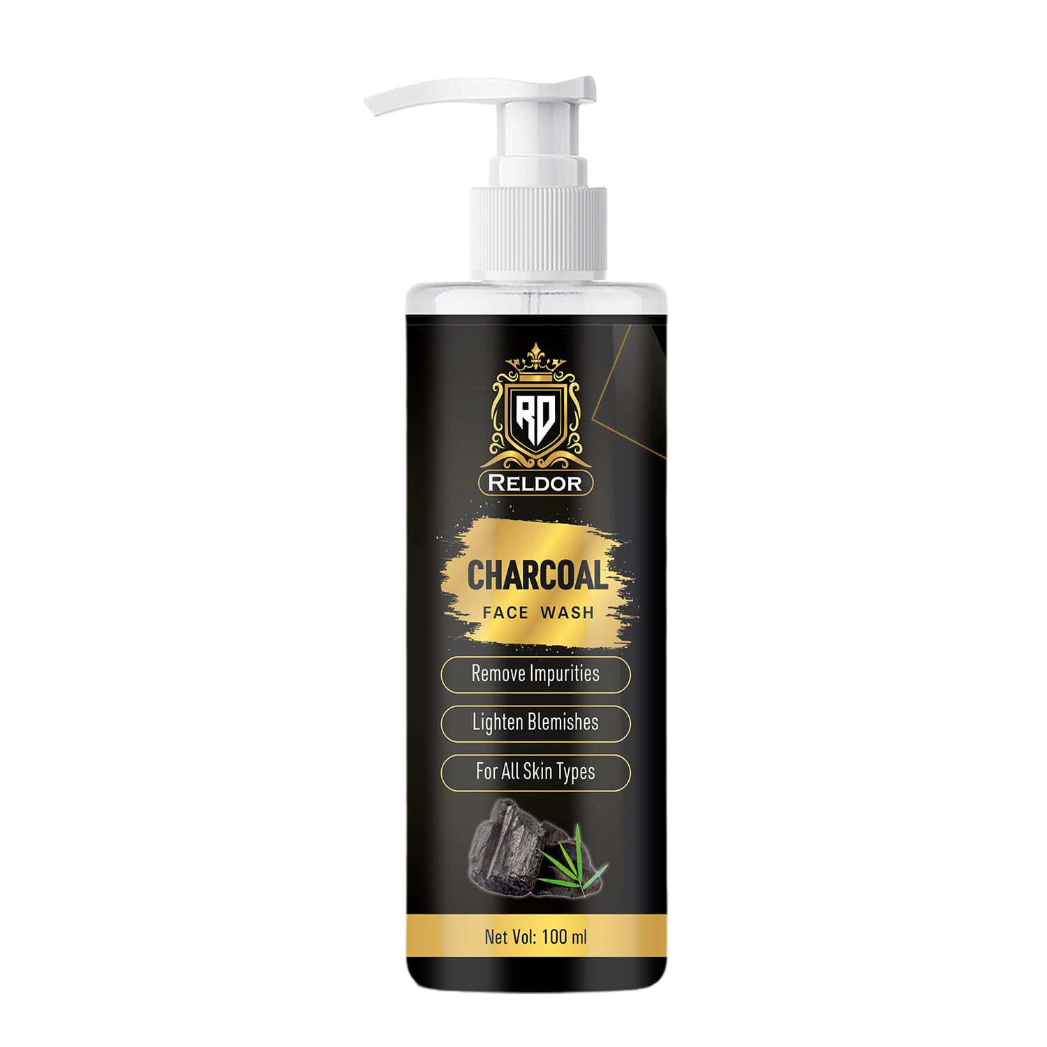 Reldor Activated Charcoal Face Wash For Oil Control & Pollution Defense | Deep Cleansing Face Cleanser For Clear, Fresh Skin  1