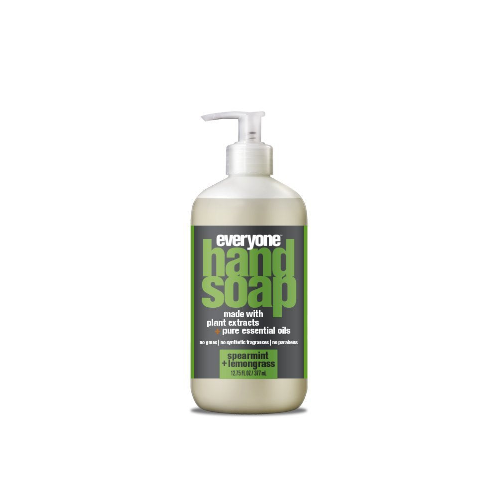 Everyone Liquid Hand Soap, 12.75 Ounce (Pack of 6), Spearmint and Lemongrass, made with Essential Oils for kitchen and bathroom