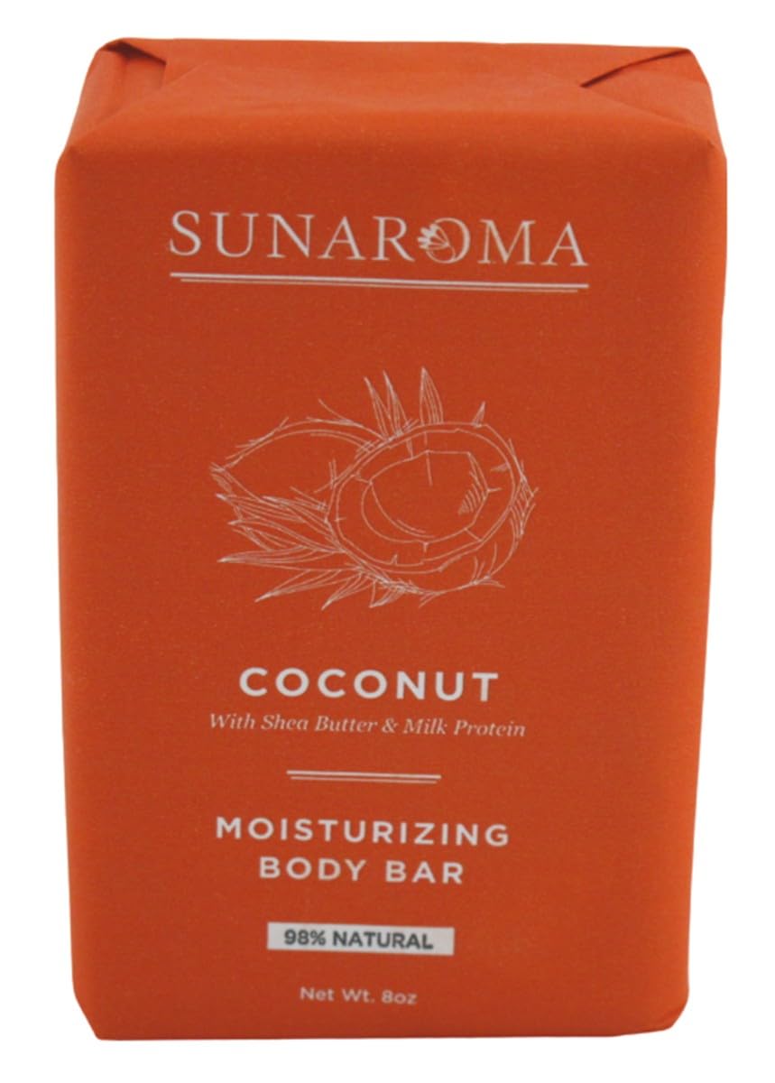 Sunaroma Soap Bar Coconut 8 Ounce (236ml) (2 Pack)