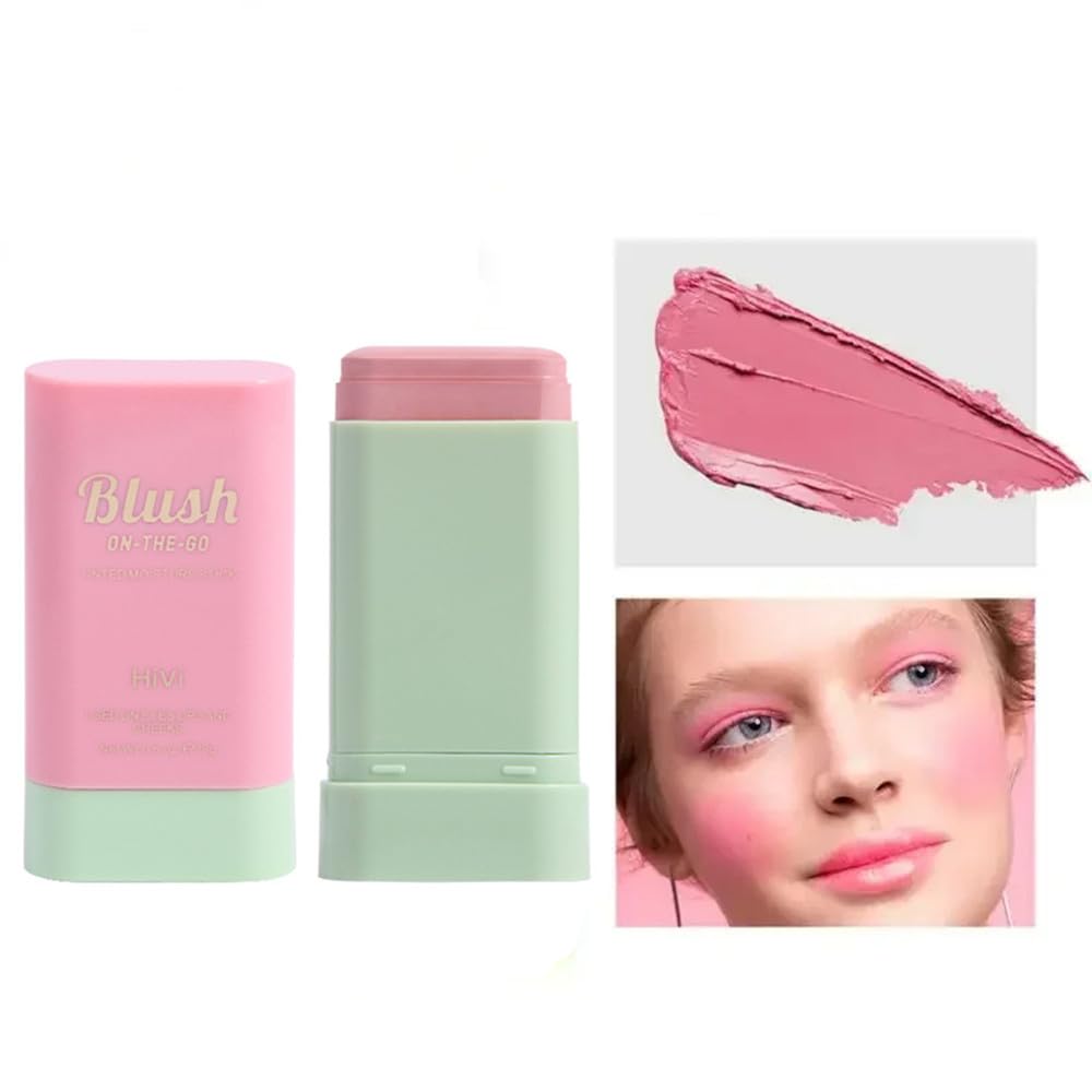 Lamuseland Cream Blush Stick, Multi Use Waterproof Natural Face Blush, Moisturize, Long-Lasting, Pigmented & Blendable, Matte Ma