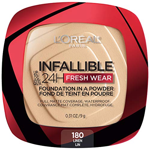 L 'Oreal Paris Makeup Infallible Fresh Wear Foundation In A Powder, Up To 24H Wear, Linen, 0.31 Oz.
