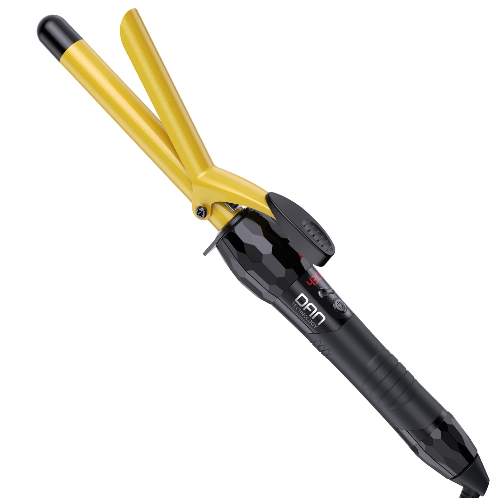 DAN Technology 3/4 Inch Tourmaline Ceramic Hair Curling Iron/Wand with LCD Screen, Suitable for Hair DIY, Hairdressing Beauty Sc