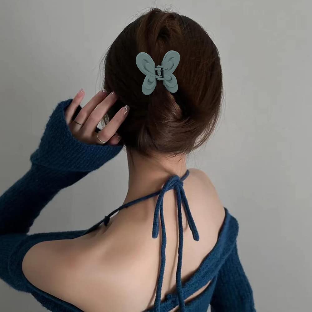 Atoden Butterfly Hair Accessories: Claw Clips For Thin To Medium Hair, Matte Jaw Clamps, Cute Butterflies For Girls' Birthday Gi