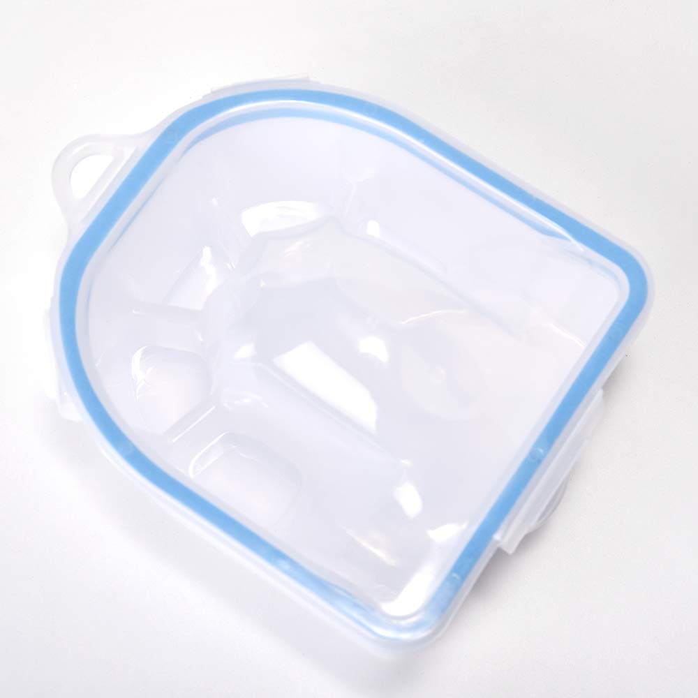 Rolabling 2 Pcs Soaking Soak Bowl Nail Art Polish Remove Wash Soaker Tray Manicure Spa Tool