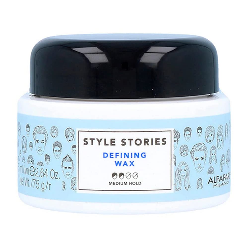Alfaparf Milano Style Stories Defining Wax , Medium Hold Hair Styling Wax , Shiny Finish , Long Lasting, All Day Hold , Professi