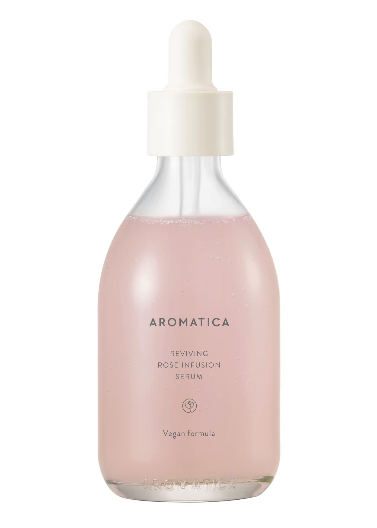 Aromatica Reviving Rose Infusion Serum 3.38Oz / 100Ml, Vegan, Anti-Aging Hydrating Serum, Glowing Serum For Dry Skin  With Damas