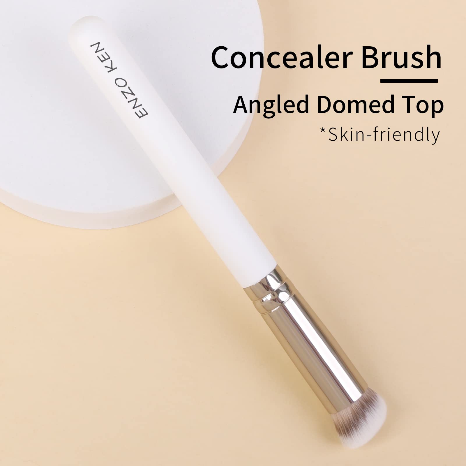 Angled Concealer Brush Under Eye Concealer Brush By Enzo Ken, Angle Concealer Brush, Small Concealer Brushes, Small Nose Contour