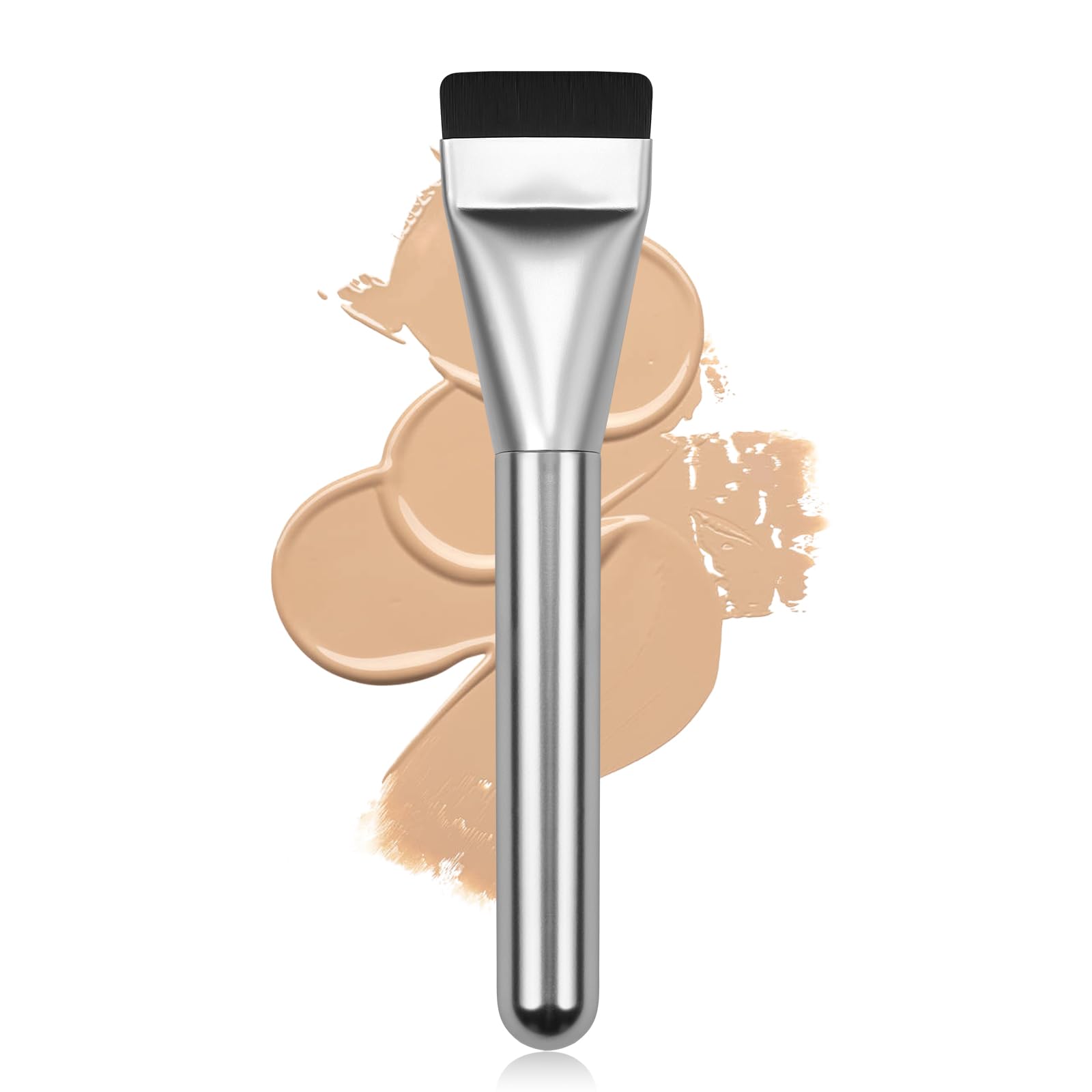 Beautyfactor Flat Foundation Brush,Korean Makeup Brush Spatula Facial Brush For Liquid Foundation,Premium Face Makeup Brush For