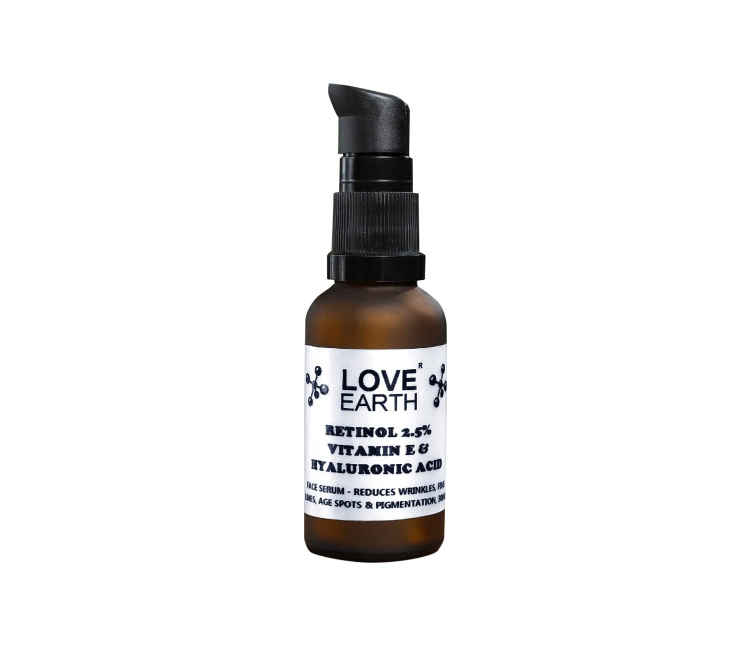 Love Earth Retinol Serum For Reducing Wrinkles, Fine Lines & Pigmentation With Vitamin E & Hyaluronic Acid For All Skin Types 30