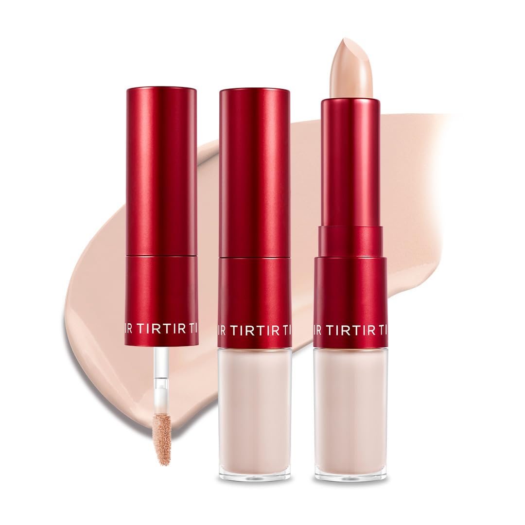 TIRTIR Glide&Hide Blurring Concealer - Creamy texture, Conceals dark circles and wrinkles, Dual formula (liquid tip & balm stick