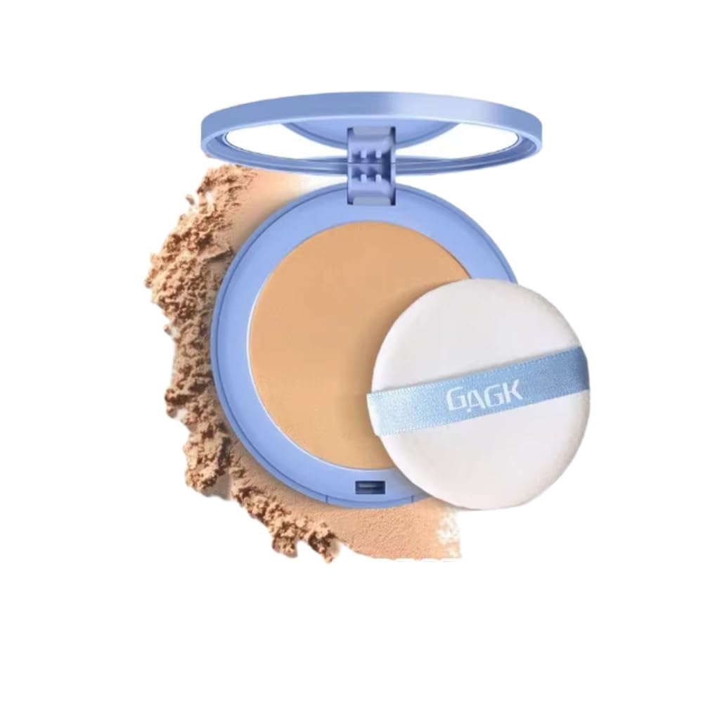 GAGK Professional Face Setting Pressed Powder, Oil Control, Waterproof, Matte Finish, Natural Look, Long Lasting Foundation Make