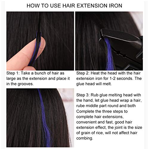 Hair Extension Iron, Portable Hair Extensions Connector Iron Adjustable Temperature Hair Connectors Wand Melting Tool for Salon