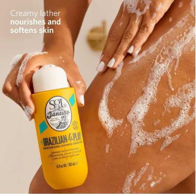 Sol De Janeiro Brazilian Bum Bum Cream And Brazilian Play Moisturizing Shower Cream Gel Body Wash Full Size Bundle
