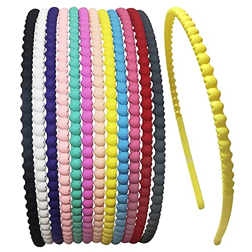 Fameza06 Pcs Thin Headbands For Girls Women Five Star Plastic Headbands With Teeth Colorful Hair Headband With Matte Finish