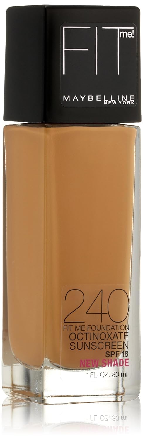 Maybelline Fit Me Dewy + Smooth Foundation, Golden Beige, 1 fl. oz. (Packaging May Vary)