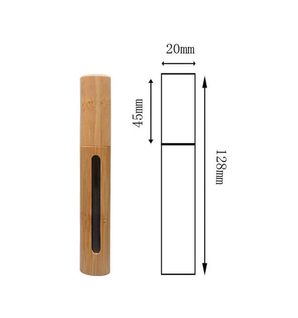 2PCS 6ML Empty Bamboo Appearance Eyelashes Tubes Mascara Tube Eyelash Wand Holder Container Cosmetic Makeup Sample Packing Vial