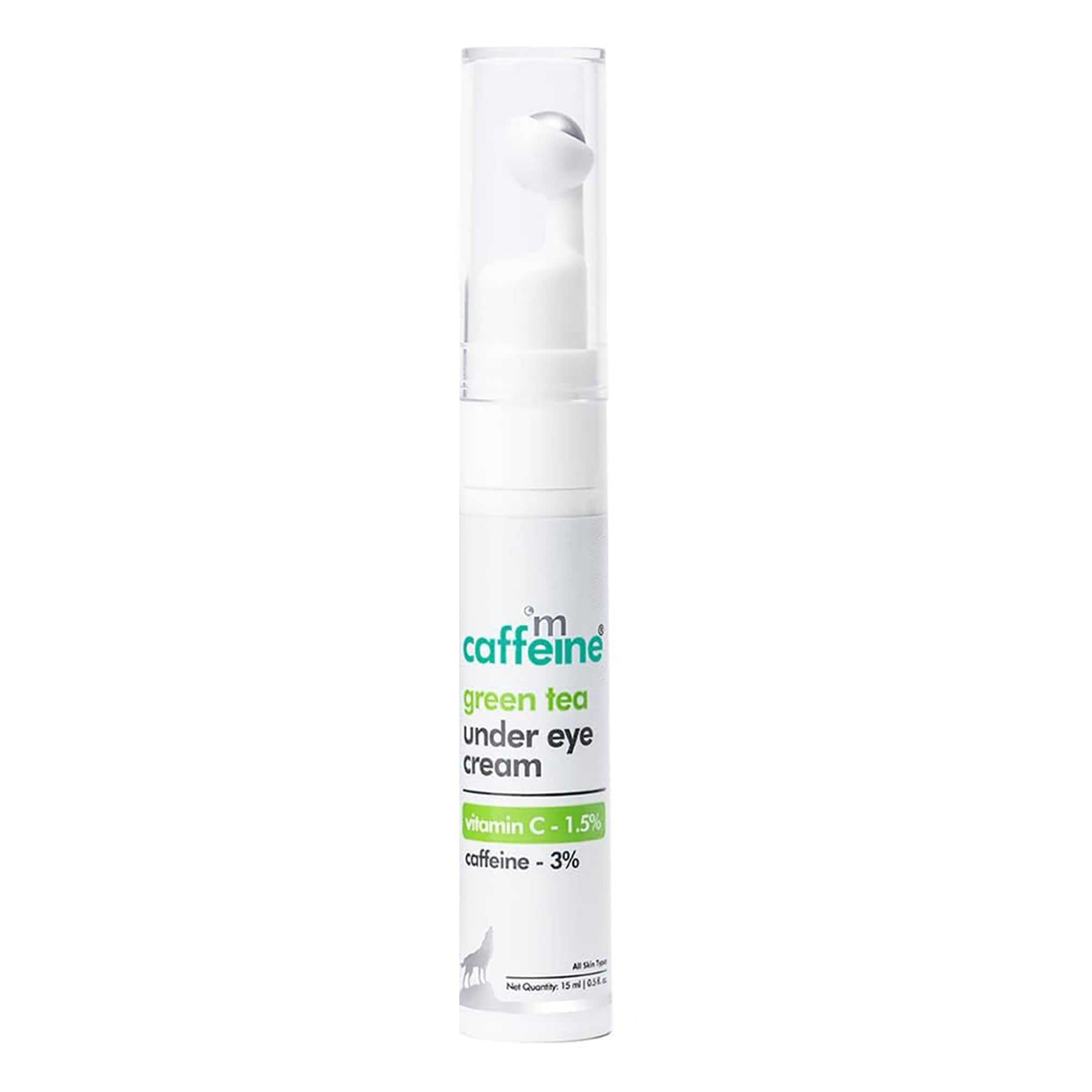 Green Tea Under Eye Cream Vitamin C 1.5 Percent By Mcaffeine For Unisex - 0.5 Oz Cream