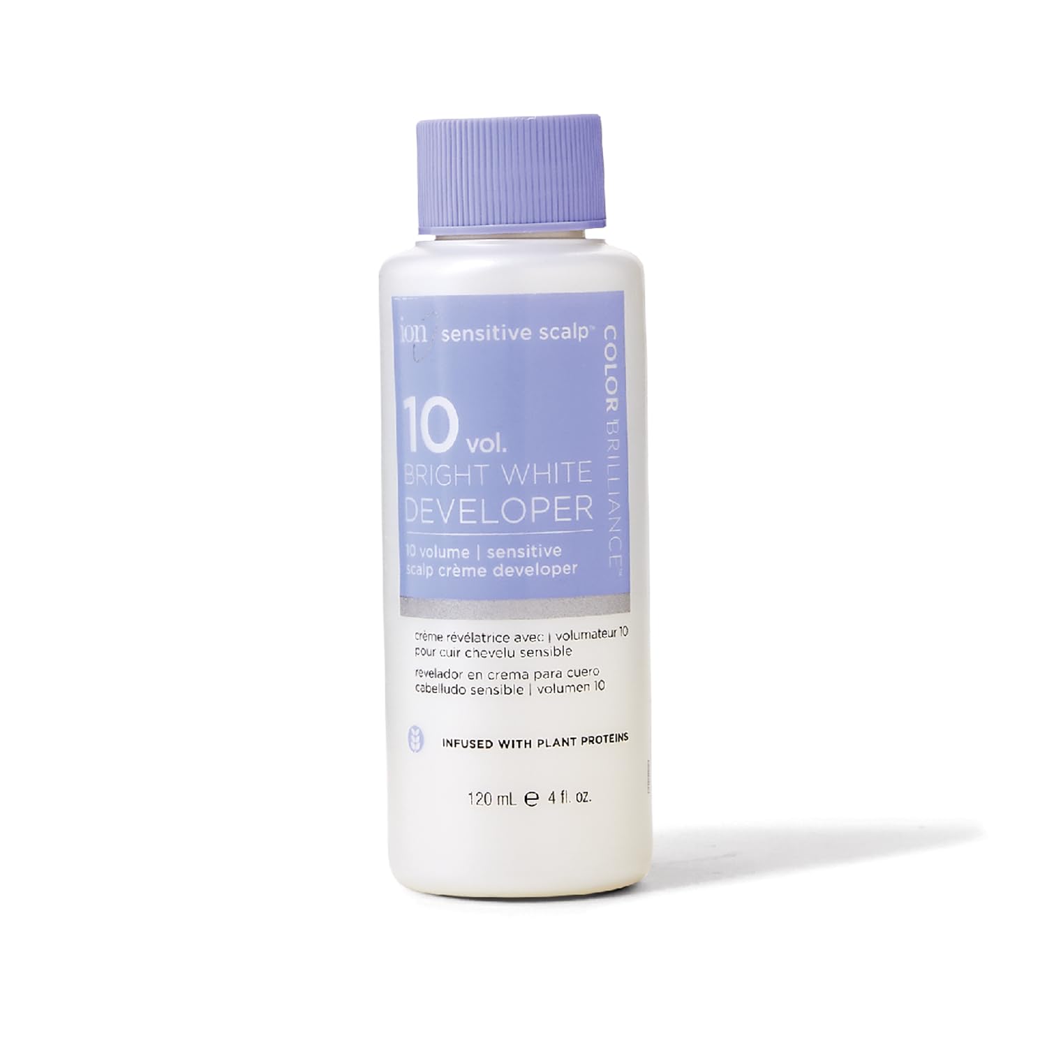 Ion Bright White Sensitive Scalp Developer 10 Volume, Vegan, Cruelty-Free, Paraben-Free, Infused With Plant Proteins, Argan Oil,