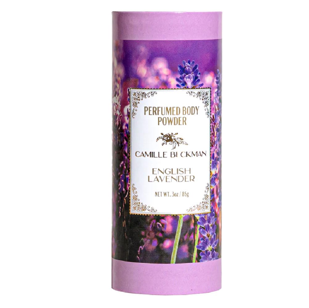 English Lavender Scented Talc-Free Body Powder, Perfumed Body Powder, Camille Beckman, 3 Ounce
