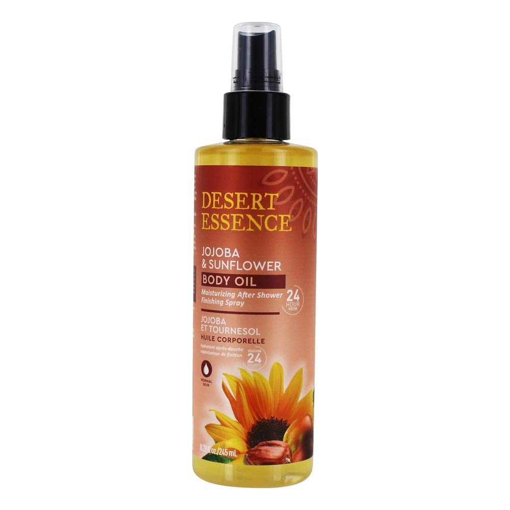 DESERT ESSENCE Jojoba & Sunflower Body Oil Spray, 8.28 FZ