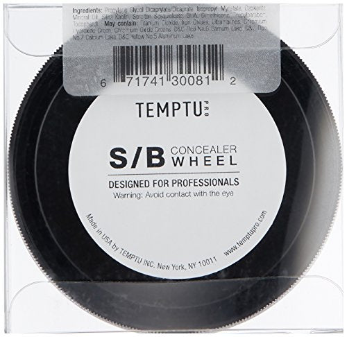 TEMPTU S/B Silicone-Based Concealer Wheel | 5 Natural Skin Tone Shades For Weightless Coverage Of Redness, Dark Spots & Discolor