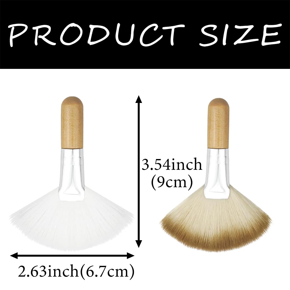 4 Pack Fan Brushes For Women Face Soft Bristle Highlighting Brush Facial Applicator Brushes With Handle Face Makeup Tools (Style