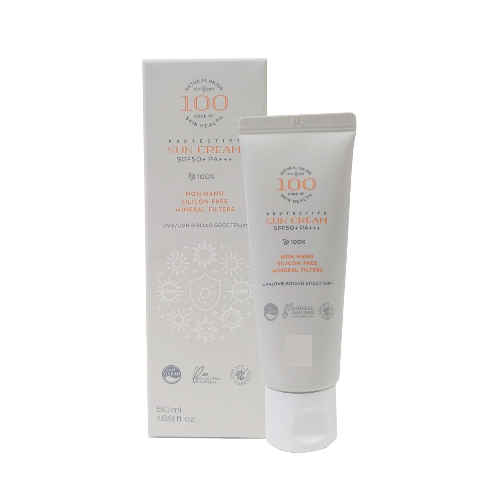 Dr.Orga 100 Non Nano Mineral Filters Sun Cream (50ml) SPF50+/PA+++ [Made in Korea]