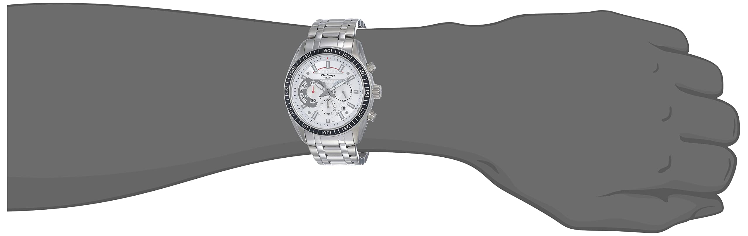 Titan Analog Silver Dial MenS Watch-90077Km01