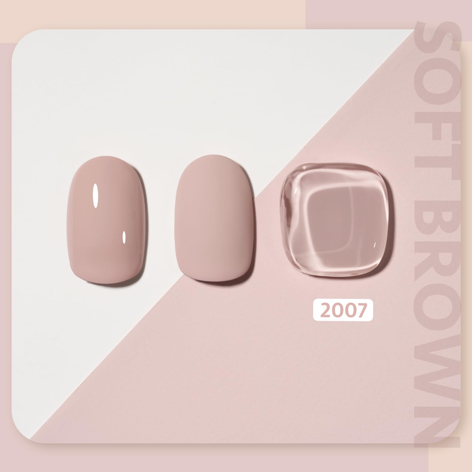 Gaoy Brown Gel Nail Polish, 16Ml Soak Off Gel Polish, Uv Light Cure For Nail Art Diy Manicure At Home, 2007 Soft Brown