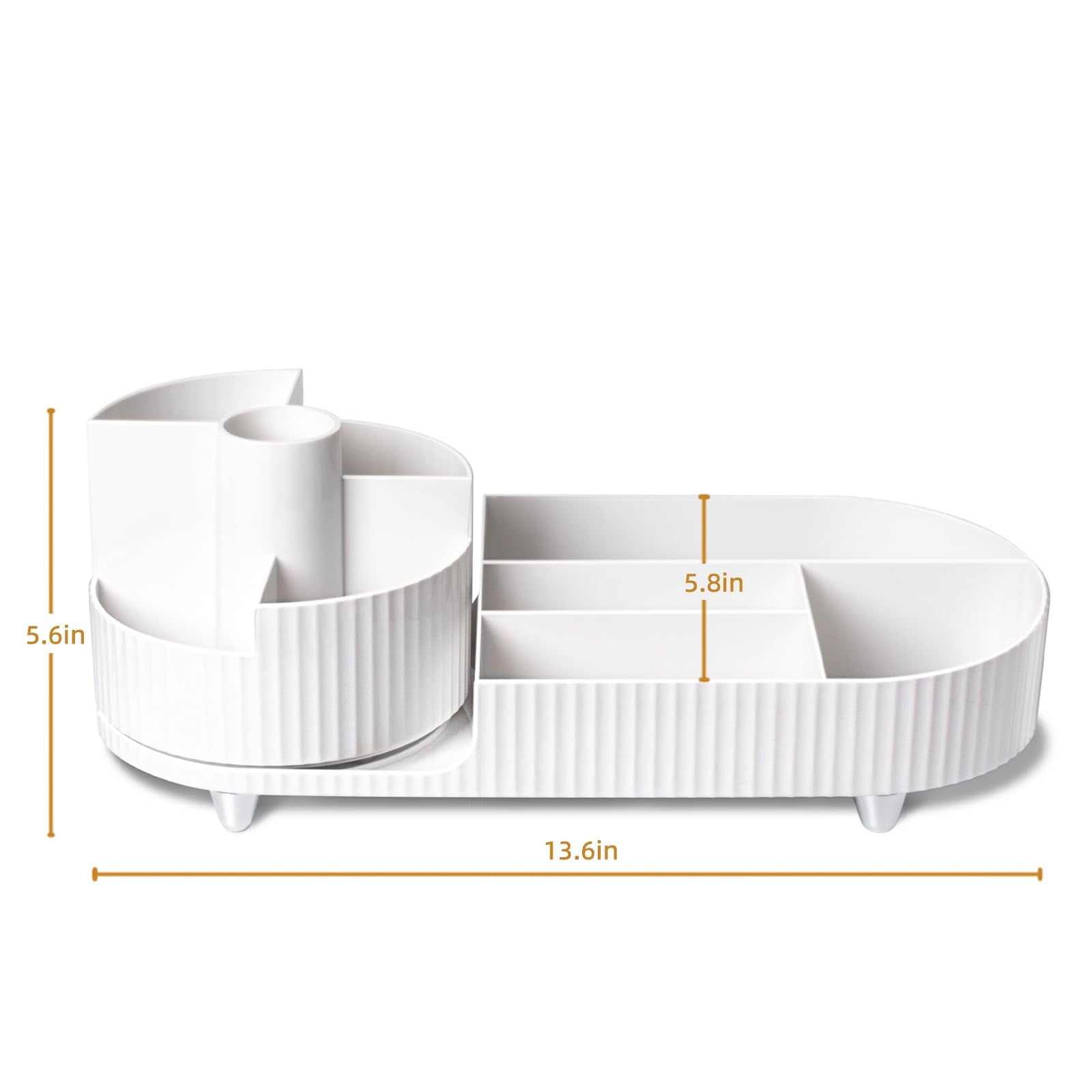 Rotating makeup organizer,Large Capacity Cosmetic Display Case, easy to hold all of your makeup products, at least 20 makeup bru