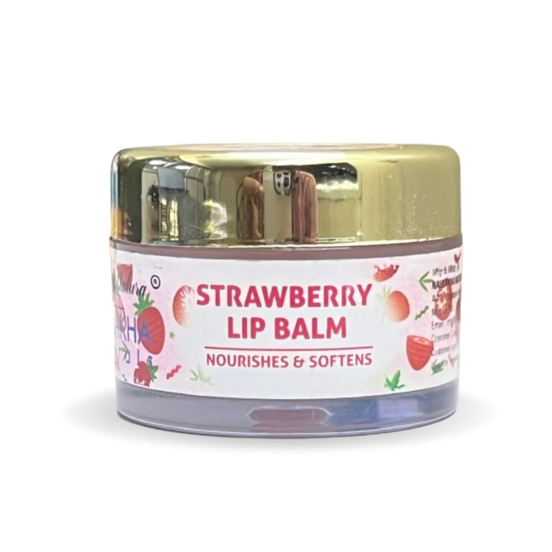 Le Natura Naulakha Naturals Strawberry Lip Balm For Soft And Naturally Pink Lips | Fades Lip Pigmentation| For Dry & Dark Lips |