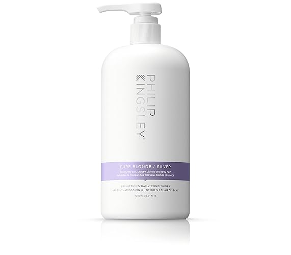 PHILIP KINGSLEY Pure Blonde/Silver Brightening Daily Purple Conditioner for Blonde Gray Brassy Colored Highlighted Bleached Hair